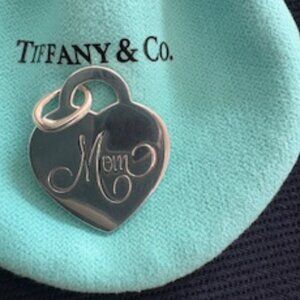 Tiffany Silver 925 Mom Heart Charm